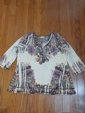 One World Plus Size Top - 2x Tan